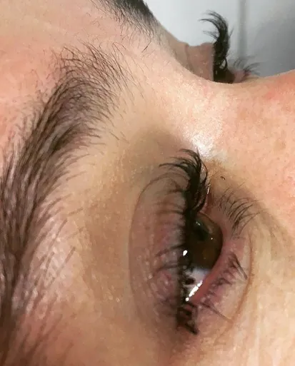 Extensión de pestañas, detalle