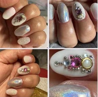 Manicure con diseños y aplicaciones
